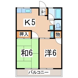 郡山駅 バス30分  新蟻塚下車：停歩5分 2階の物件間取画像